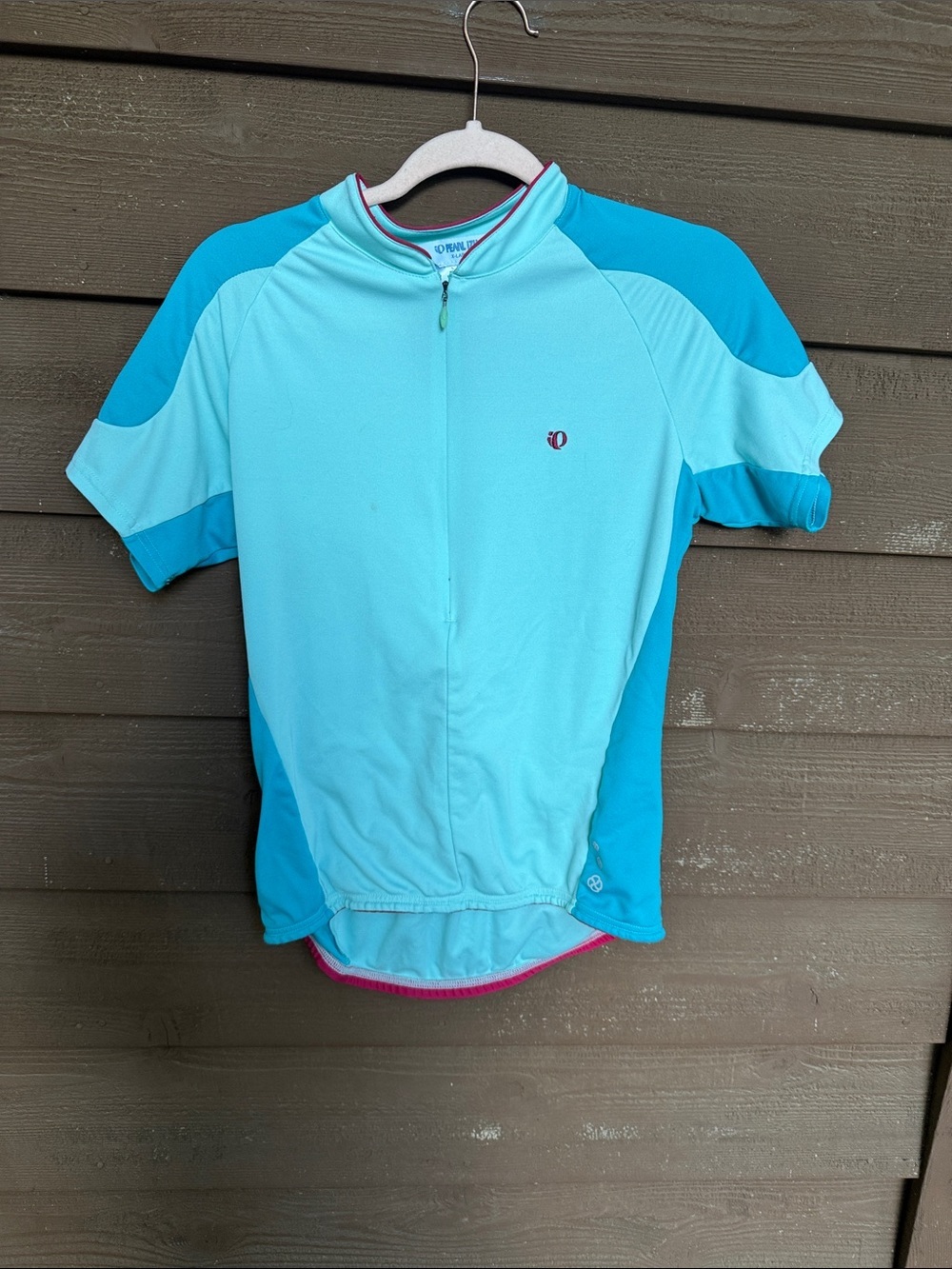 Pearl Izumi Women’s Aqua & Teal Short Sleeve Cycling Jersey size XL